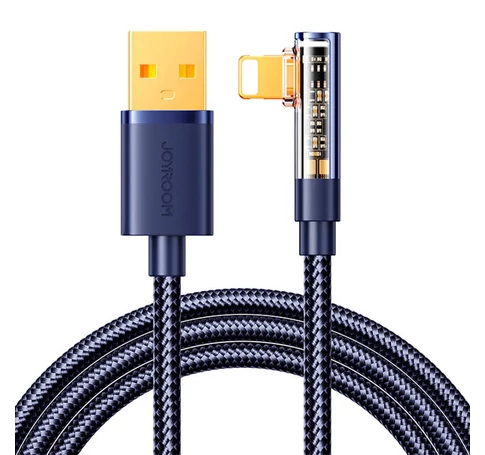 Angle Cable to USB-A / Lightning / 1.2m Joyroom S-UL012A6 (blue)