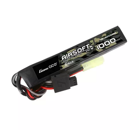 Gens ace G-Tech 25C 1000 mAh 2S1P 7,4 V Airsoft fegyver akkumulátor Mini Tamiya csatlakozóval