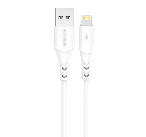 USB cable for Lightning Foneng X81, 2.1A, 1m (white)