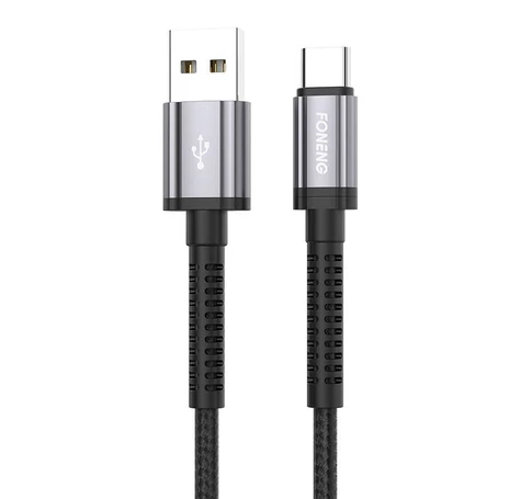 Foneng X83 USB to USB-C cable, 2.1A, 1m (black)