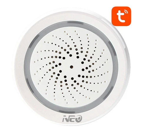 Smart Alarm Siren NEO NAS-AB02WT with Humidity Temperature Sensor, WiFi TUYA