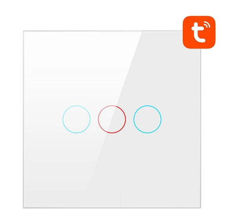 Smart Light Switch WiFi Avatto TS02-EU-W3 3 Way TUYA (white)