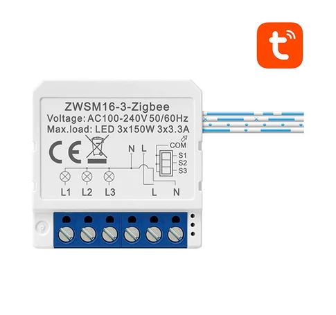 Smart Switch Module ZigBee Avatto ZWSM16-W3 TUYA