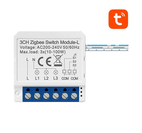 Smart Switch Module ZigBee Avatto LZWSM16-W3 No Neutral TUYA