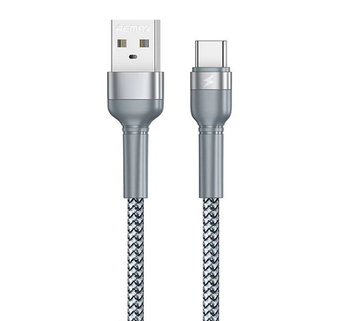 Remax Jany Alloy USB-C kábel, 1 m, 2,4 A (ezüst)