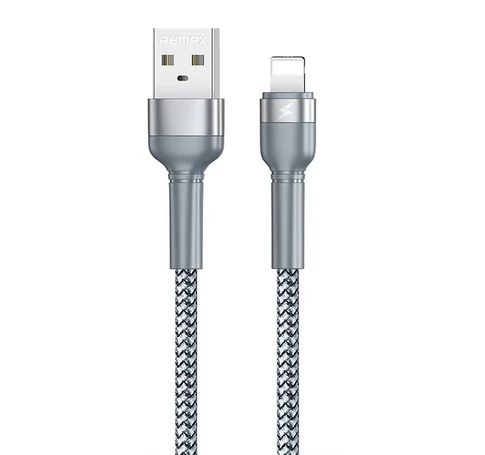 Kabel USB Lightning Remax Jany Alloy, 1m, 2.4A (srebrny)