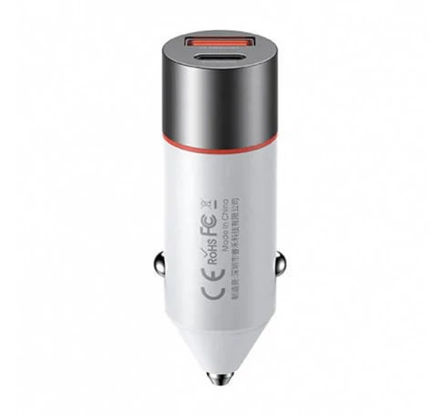 USB autós töltő, USB-C REMAX RCC108, 42W (fehér)