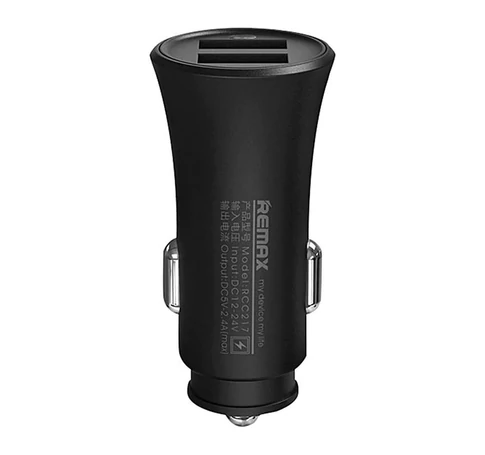 Car charger 2x USB, Remax RCC217, 2,4A (black)