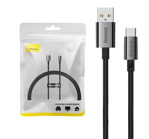 Baseus Superior USB - USB-C kábel, 100W, 1m (fekete)