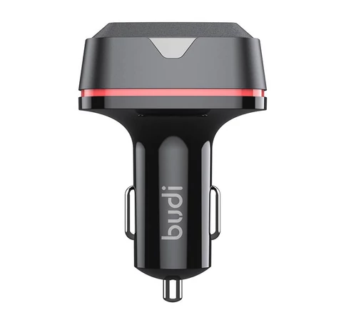 Legyen autós töltő, USB + 2x USB-C, 60W, PD + QC (fekete)