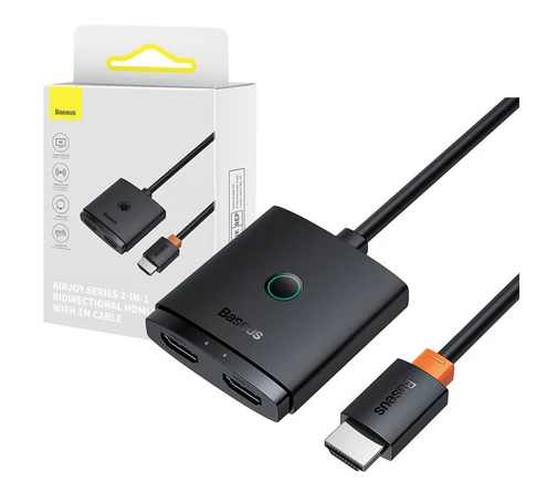 Baseus Cluster HDMI elosztó, 1 m kábellel (fekete)