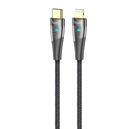 USB-C - Lightning Budi kábel 20 W, 1,5 m (fekete)