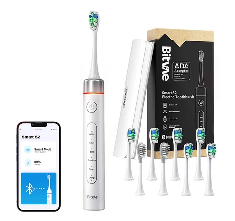 Sonic toothbrush with app, tips set and travel etui S3 (silver)