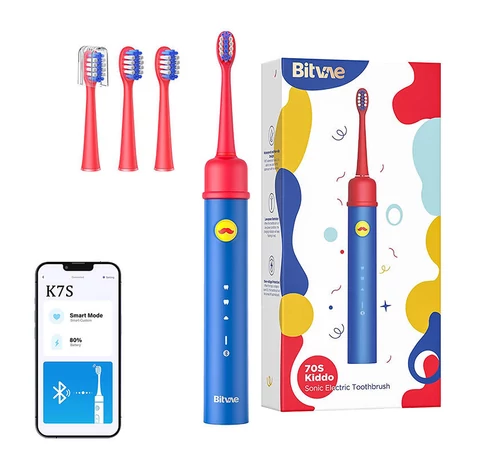 Sonic toothbrush with app for kids, tips set  Bitvae BVK7S (blue)