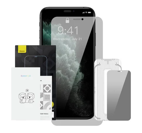 Baseus Crystal kijelzővédő edzett üvegfólia 0,3 mm iPhone X/XS