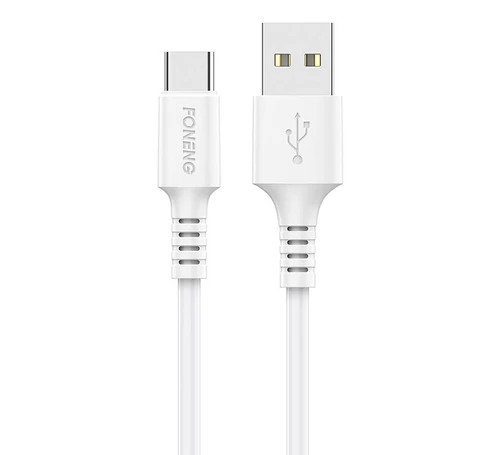 Cable USB to USB C Foneng, x85 3A Quick Charge, 1m (white)
