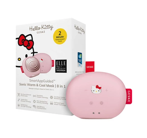 Geske 8 az 1-ben Hello Kitty Szónikus arcmasszírozó Cool & Warm móddal (rózsaszín)