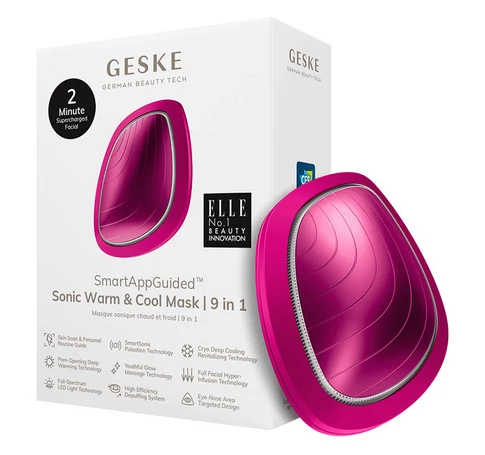 Geske 9 az 1-ben Okos hideg & meleg bőrvasaló arcra (magenta)