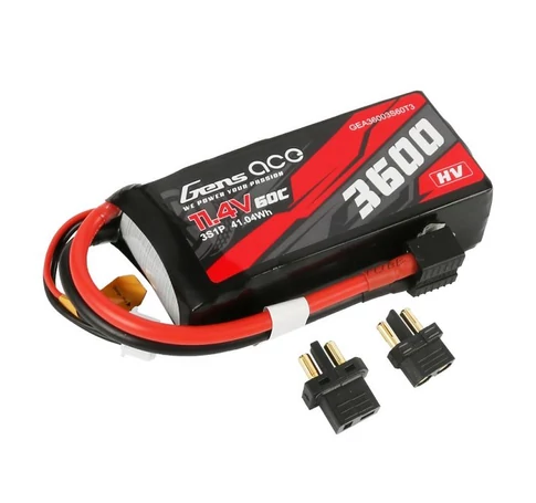 Lipo Gens ász akkumulátor 3600mAh 11.4V 3S1P 60C HiVolt XT60/T-dugós