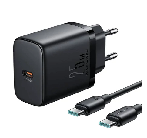 Charger Joyroom JR-TCF11, 25W + Cable C-C 1m (Black)