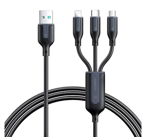 Kabel USB Joyroom S-1T3066A15 3w1 / 3,5A / 66W / 1,2m (czarny)