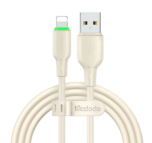 USB to Lightning Cable Mcdodo CA-4740 with LED light 1.2m (beige)