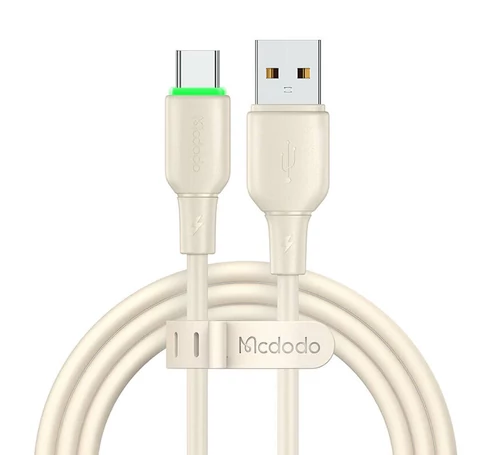 USB to USB-C Cable Mcdodo CA-4750 with LED light 1.2m (beige)