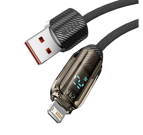 Kabel USB do Lightning Toocki, 1m, 12W (czarny)