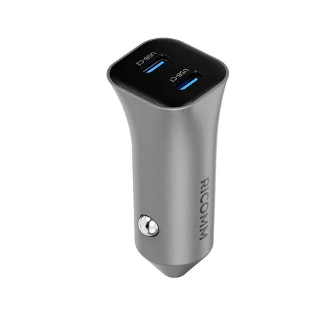 40 W-os Ricomm RA401 2xUSB-C autós töltő