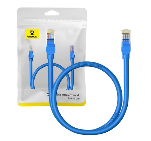 Baseus Ethernet RJ45 kerek kábel, Cat.6, 0,5m (kék)