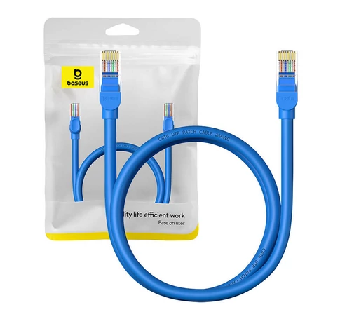 Baseus Ethernet RJ45 kerek kábel, Cat.6, 1m (kék)