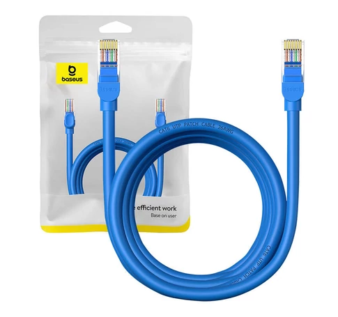 Baseus Ethernet RJ45 kerek kábel, Cat.6, 3m (kék)