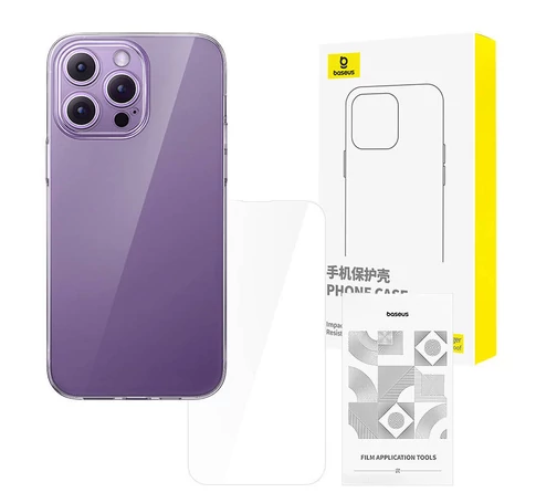 Baseus Átlátszó Tok iPhone 14 Pro + edzett üvegfólia