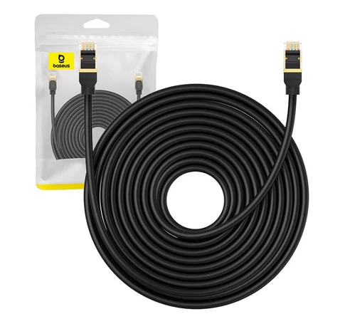 Baseus Hálózati kábel Cat.8, Ethernet RJ45, 40 Gbps, 15m (fekete)