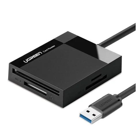 UGREEN CR125 4 az 1-ben USB 3.0 kártyaolvasó 0,5 m (fekete)