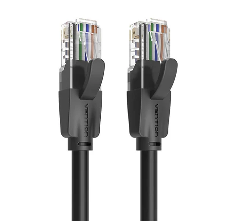 Kabel sieciowy UTP CAT6 Vention IBEBG RJ45 Ethernet 1000Mbps 1,5m czarny