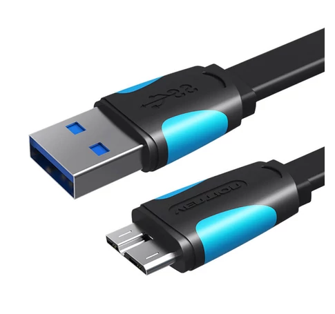 Flat USB 3.0 A to Micro-B cable Vention VAS-A12-B050 0.5m Black
