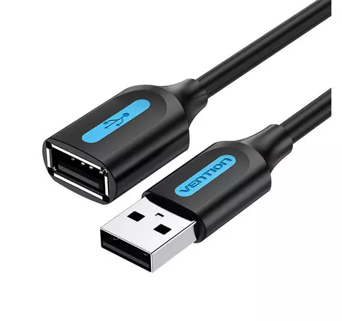 Hosszabbító kábel USB 2.0 dugasz-alj szellőző CBIBH 2 m fekete