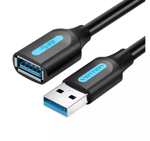 Hosszabbítókábel USB 3.0 apa-anya Vention CBHBH 2m fekete