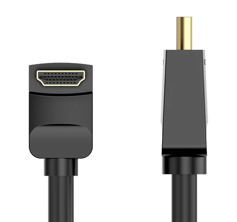 Cable HDMI 2.0 Vention AARBH 2m, Angled 90°, 4K 60Hz (black)