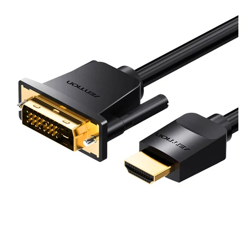 Kabel HDMI do DVI (24+1) Vention ABFBF 1m, 4K 60Hz/ 1080P 60Hz (Czarny)