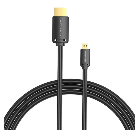 HDMI-D Male to HDMI-A Male 4K HD Cable 2m Vention AGIBH (Black)