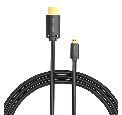 HDMI-D Male to HDMI-A Male Cable Vention AGIBI 3m, 4K 60Hz (Black)