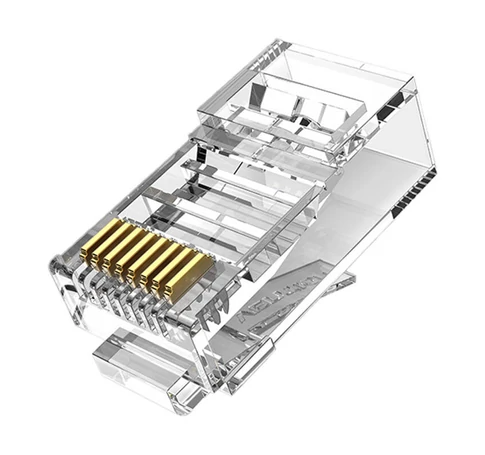 Plug RJ45 CAT6 UTP Connector Vention IDDR0-100 Transparent 100 pcs.