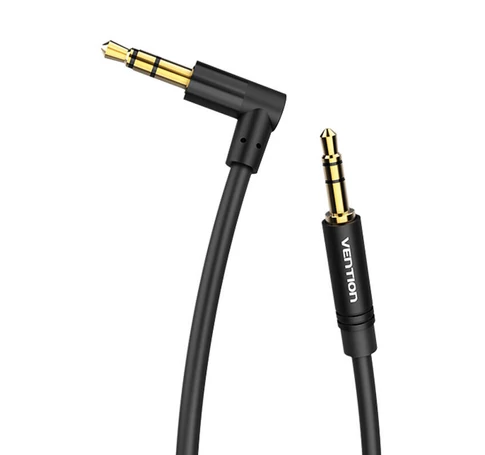 Cable Audio AUX 3.5mm to 90° 3,5mm Vention BAKBF-T 1m Black