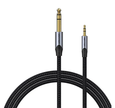 Cable Audio 3.5mm TRS to 6.35mm Vention BAUHJ 5m Gray