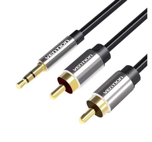 Cable Audio 3.5mm Male to 2x RCA Male Vention BCFBH 2m Black