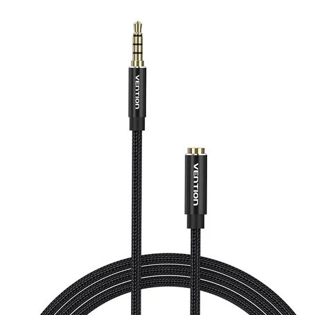 Cable Audio TRRS 3.5mm Male to 3.5mm Female Vention BHCBH 2m Black