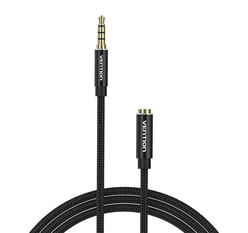 Cable Audio TRRS 3.5mm Male to 3.5mm Female Vention BHCBJ 5m Black