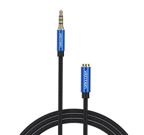 Cable Audio TRRS 3.5mm Male to 3.5mm Female Vention BHCLF 1m Blue